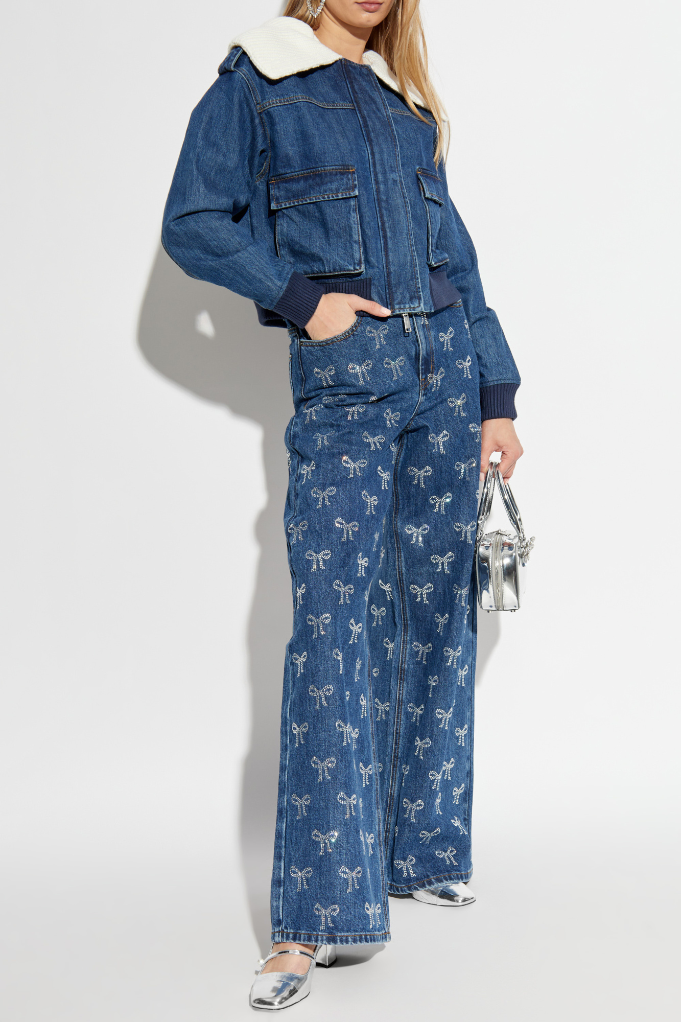 ジャケット SELF PORTRAIT Women Jackets SS25008J BLUE Blue Blue Boucle Jacket – self-portrait-US